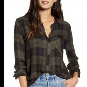 RAILS OVERSIZE SOFT FLANNEL PLAID XS - LIKE NEW!